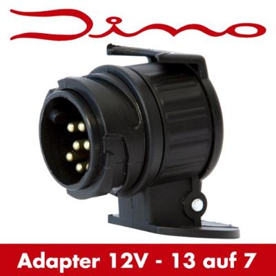 DINO 130007 Aanhangeradapter [Stekkerdoos, 13-polig - Stekker, 7-polig] ABS kunststof