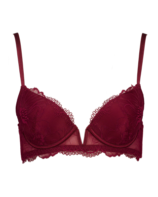 Cheeky plunge Padded BH - Rood