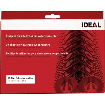 Ideal Office 9000631 Oliepapier voor papierversnipperaar 18 vellen