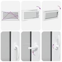 Kelderraam "RISOR" 110x50 cm draai-kiep DIN links antraciet - thumbnail