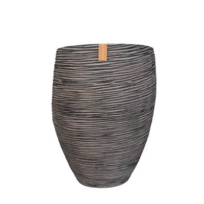 Capi vaas elegant deluxe rib - Ø45 cm antraciet Capi vaas elegant deluxe rib - Ø45 cm antraciet