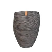 Capi vaas elegant deluxe rib - Ø45 cm antraciet - thumbnail