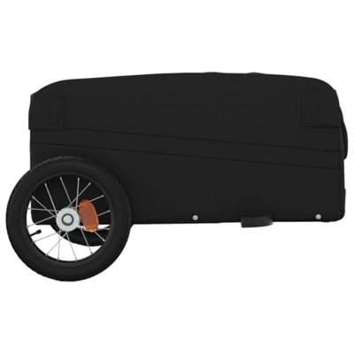 VidaXL Fietstrailer 30 kg ijzer zwart