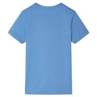 Kindershirt met korte mouwen 104 middenblauw - thumbnail