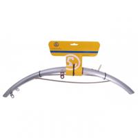 Voorspatbord 28" kunststof 50 mm - zilver / transparant - thumbnail