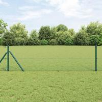VidaXL Afrasteringspaal groen 10 x 0,6 m (13 mm gaas) staal en pvc - thumbnail