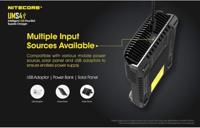 NiteCore UMS4 Batterijlader NiCd, NiMH, Li-ion, Li-poly 10440, 10500, 12500, 12650, 13500, 13650, 14500, 14650, 16340, 16650, 17335, 17355, 17500, 17650, - thumbnail