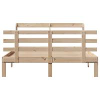 Bedframe met hoofdbord massief grenenhout 150x200 cm - thumbnail