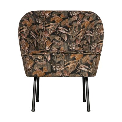 WOOOD Fauteuil 'Vogue' Velvet, kleur Bouquet Zwart