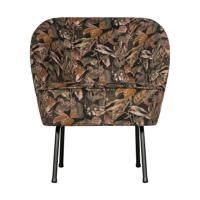 WOOOD Fauteuil 'Vogue' Velvet, kleur Bouquet Zwart - thumbnail