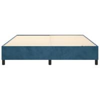 Bedframe fluweel donkerblauw 160x200 cm - thumbnail