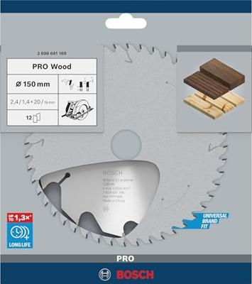 Bosch Accessoires Cirkelzaagblad Optiline Wood 150 x 20/16 x 2,4 mm, 12 1st - 2608641169