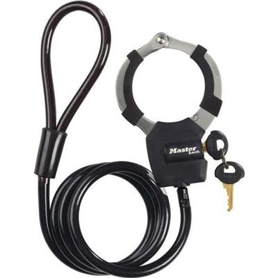 Masterlock Keyed braided steel cable 1 m x Æ 8 mm w/4 keysvinyl cover - colours - 8275EURDPRO
