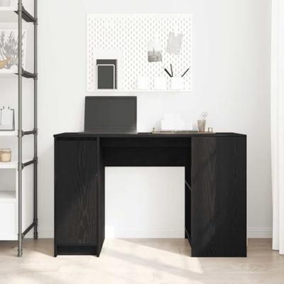 Bureau 120x42x76 cm spaanplaat zwart eikenkleurig