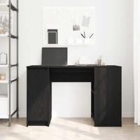 Bureau 120x42x76 cm spaanplaat zwart eikenkleurig - thumbnail
