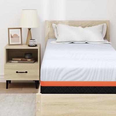 Matras Wit en Grijs 70 x 200 cm Traagschuim