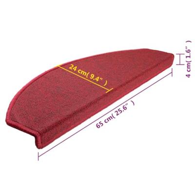 VidaXL Trapmatten 10 st 65x24x4 cm röd halfrond groot VidaXL Trapmatten 10 st 65x24x4 cm röd halfrond groot