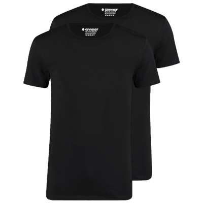 Garage Bio Cotton Body Fit O-Neck (0221) T-Shirt Black (2 Pack)
