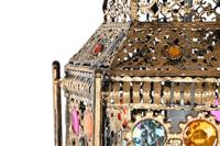 Plafondlamp Home ESPRIT Multicolour Gouden Metaal 50 W 29 x 26 x 105 cm - thumbnail