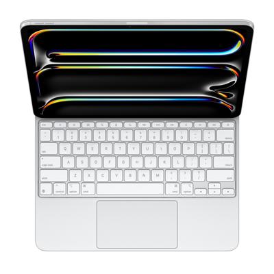 Apple iPad Magic Keyboard-hoes voor de 13 inch iPad Pro (M4), comfortabel typen, ingebouwde trackpad, rij functietoetsen, Engels (VS) - Wit ​​​​​​​