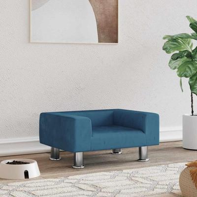 VidaXL Hondenmand 50x40x26,5 cm fluweel blauw VidaXL Hondenmand 50x40x26,5 cm fluweel blauw