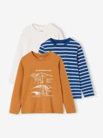 Set van 3 t-shirts voor jongens karamel - thumbnail