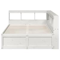 Bed met boekenkast zonder matras grenenhout wit 120x190 cm - thumbnail