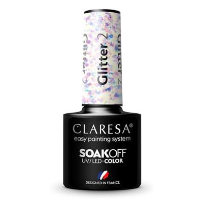Claresa uv/led gellak 5ml glitter 2 Claresa uv/led gellak 5ml glitter 2