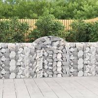 Schanskorf gewelfd 200x30x100/120 cm gegalvaniseerd ijzer - thumbnail