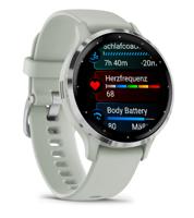 Garmin Venu 3s, Smartwatch, Sporthorloge, AMOLED-Scherm, 10 dagen batterij, Spraakassistent, Muziek, Garmin Pay, Slaapcoaching, Sage Grey - thumbnail