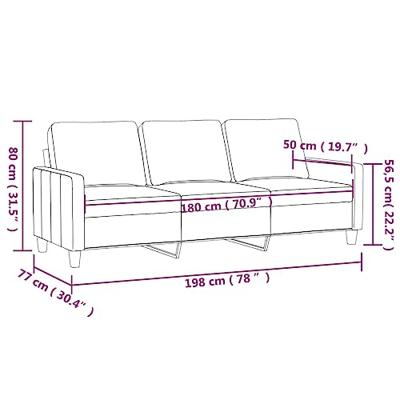Driezitsbank 180 cm stof donkergrijs Driezitsbank 180 cm stof donkergrijs