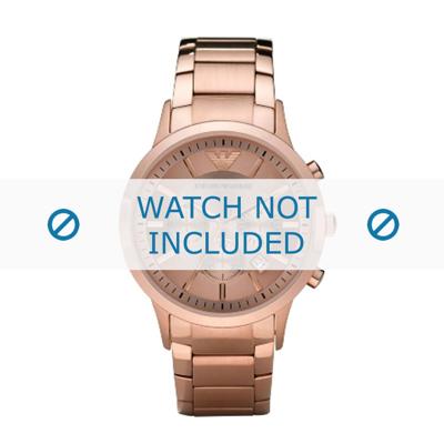 Armani horlogeband AR-2452 Staal Goud (Doublé) 22mm Armani horlogeband AR-2452 Staal Goud (Doublé) 22mm