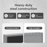 VidaXL Gereedschapskast set met plank 3 pcs zwart gepoedercoat staal - thumbnail