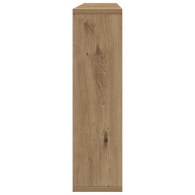 Spiegelkast met LED 76x15x55 cm bewerkt hout artisanaal eiken