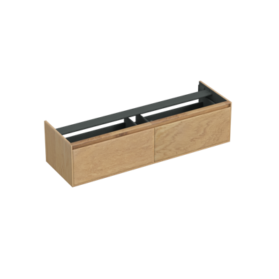 Onderkast Forzalaqua Reno 160x51x40 cm 2 Lades Softclose Eiken Smoke Forzalaqua