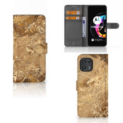 Motorola Edge 20 Lite | Bookcase | Marmer Creme