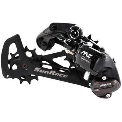 SunRace achterderailleur 12V medium kooi direct zwart