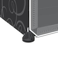 Opbergmeubel met 9 vakken en deuren polypropeen zwart - thumbnail