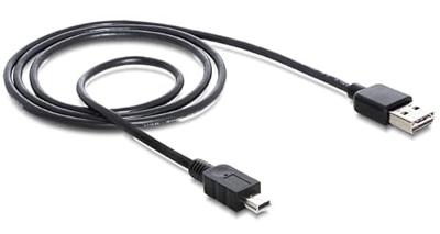Delock 83365 USB-kabel USB 2.0 USB-A stekker, USB-mini-B stekker 5.00 m Zwart Stekker past op beide manieren, Vergulde steekcontacten, UL gecertificeerd Delock 83365 USB-kabel USB 2.0 USB-A stekker, USB-mini-B stekker 5.00 m Zwart Stekker past op beide manieren, Vergulde steekcontacten, UL gecertificeerd