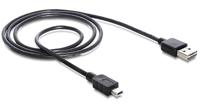 Delock 83365 USB-kabel USB 2.0 USB-A stekker, USB-mini-B stekker 5.00 m Zwart Stekker past op beide manieren, Vergulde steekcontacten, UL gecertificeerd - thumbnail