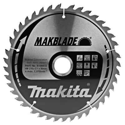 Makita Accessoires Cirkelzaagblad hout 216x30x2,1 40T 10g - B-08872