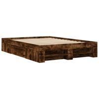 Bedframe zonder matras hout gerookt eikenkleurig 120x190 cm - thumbnail