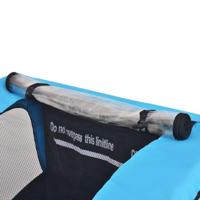 Fietstrailer 30 kg grijs en blauw - thumbnail