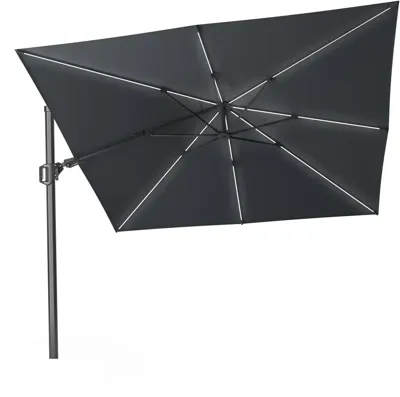 Platinum Challenger zweefparasol T2 Glow 3 x 3 antraciet