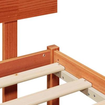Bedframe met hoofdeinde Bruin 120 x 190 cm Massief grenenhout Bedframe met hoofdeinde Bruin 120 x 190 cm Massief grenenhout