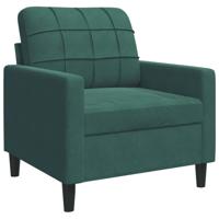 3-delige Loungeset met kussens en bolsters fluweel donkergroen - thumbnail