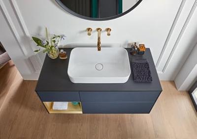 Villeroy & Boch Finion opzetwastafel - zonder kraangat 60x35cm - Ceramic+ zonder overloop stone white 414361rw Villeroy & Boch Finion opzetwastafel - zonder kraangat 60x35cm - Ceramic+ zonder overloop stone white 414361rw