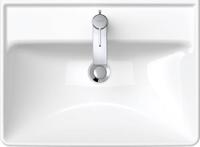 Wastafel Duravit D-Neo Met Overloop Kraanvlak 1 Kraangat 60 cm Hoogglans Wit - thumbnail