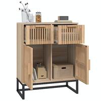 Dressoir 60x30x75 cm bewerkt hout - thumbnail