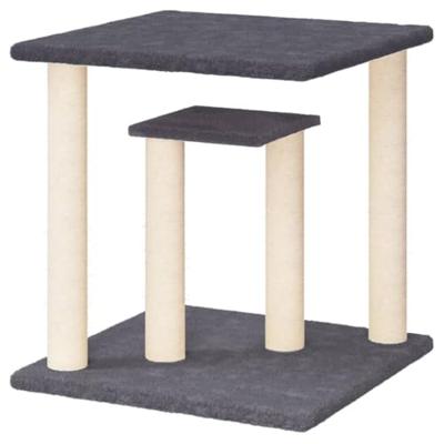 vidaXL Krabpaal met platforms 50 cm donkergrijs, kattentoren, kattenboom, kattenkrabtoren, kattenkrabpaal, kattenspeelmeubel, kattenklimmeubel